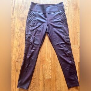 Athleta faux leather pocket leggings Large